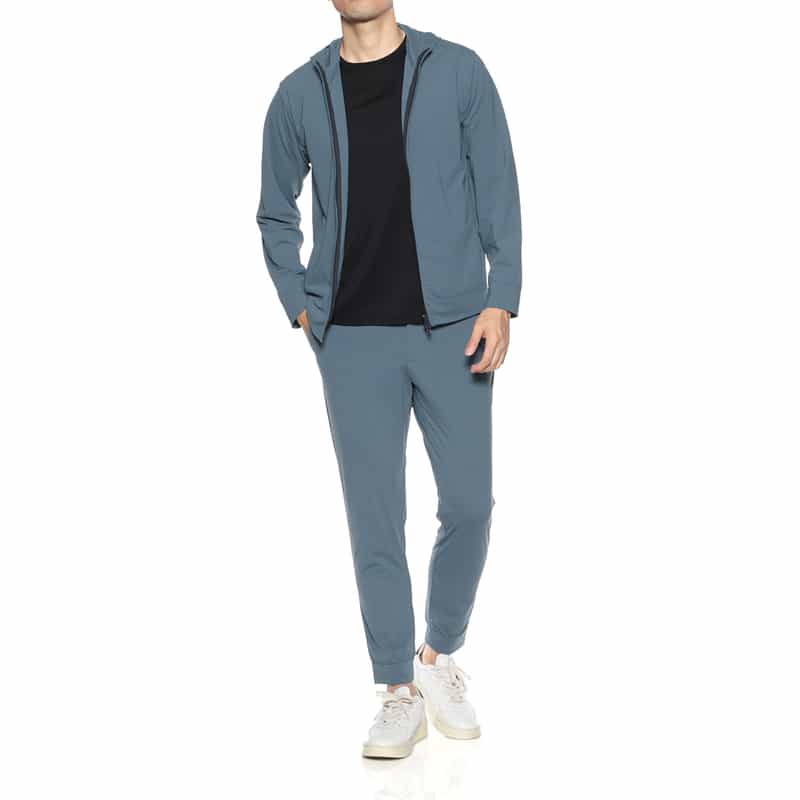 BARNEYS NEW YORK ウォッシャブル セットアップ ジップアップパーカー BLUE