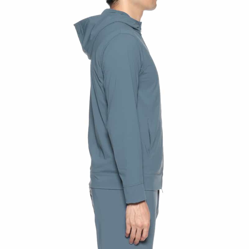 BARNEYS NEW YORK ウォッシャブル セットアップ ジップアップパーカー BLUE