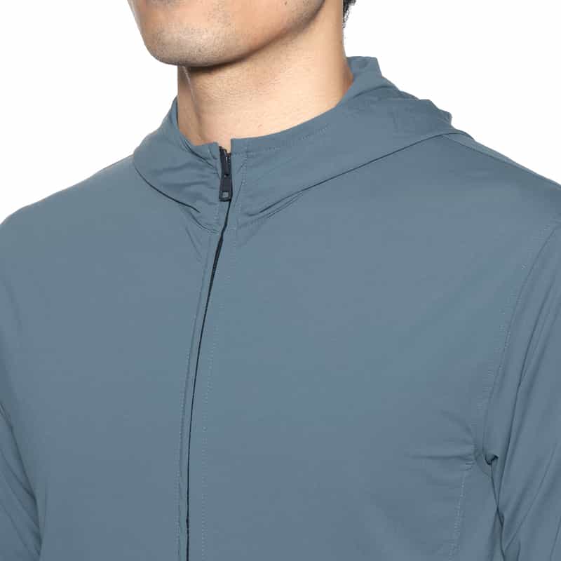 BARNEYS NEW YORK ウォッシャブル セットアップ ジップアップパーカー BLUE