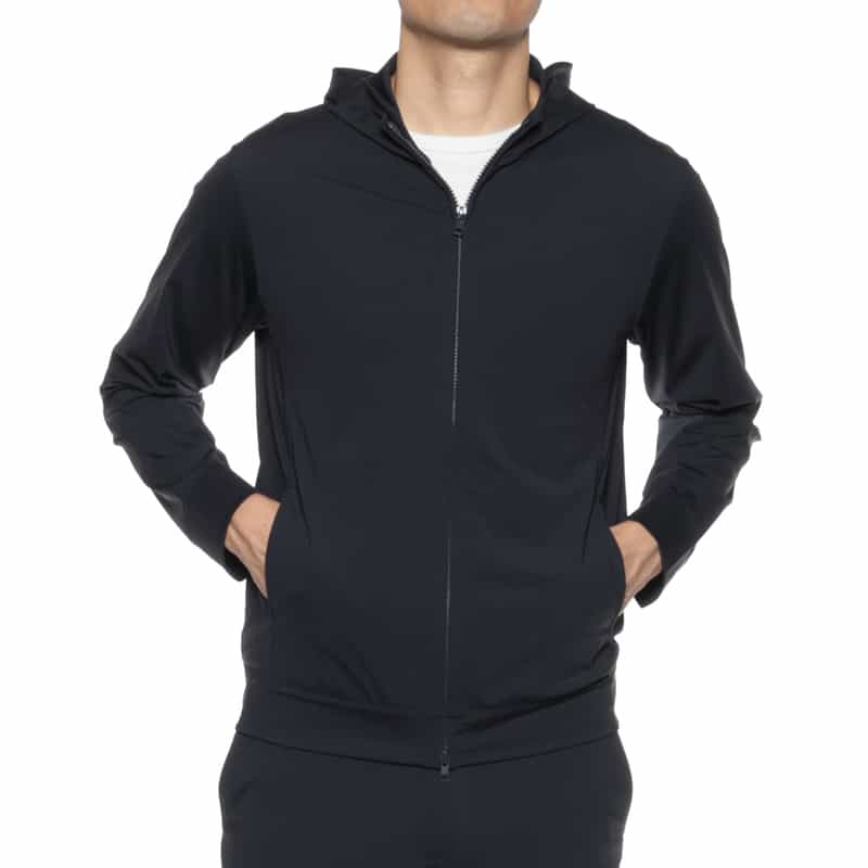 BARNEYS NEW YORK ウォッシャブル セットアップ ジップアップパーカー NAVY