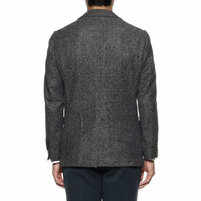 BARNEYS NEW YORK ヘリンボーン柄ニットジャケット GRAY