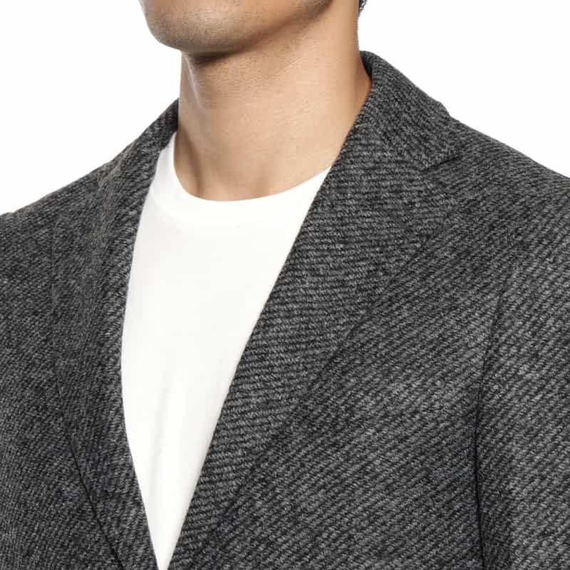 BARNEYS NEW YORK ヘリンボーン柄ニットジャケット GRAY