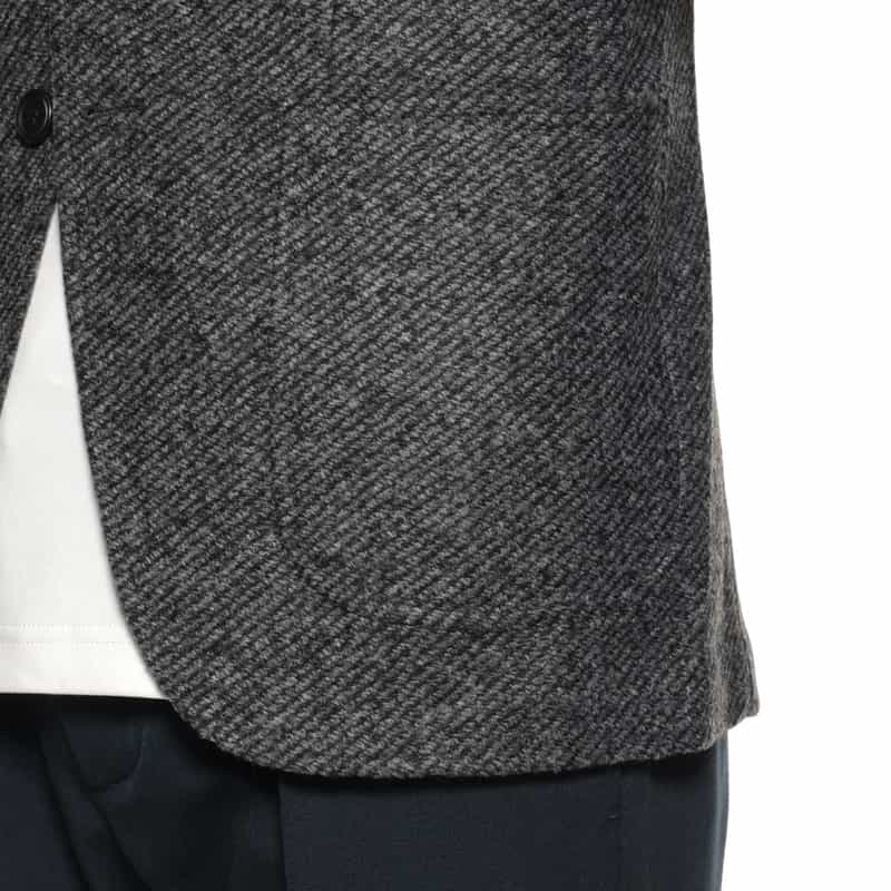 BARNEYS NEW YORK ヘリンボーン柄ニットジャケット GRAY