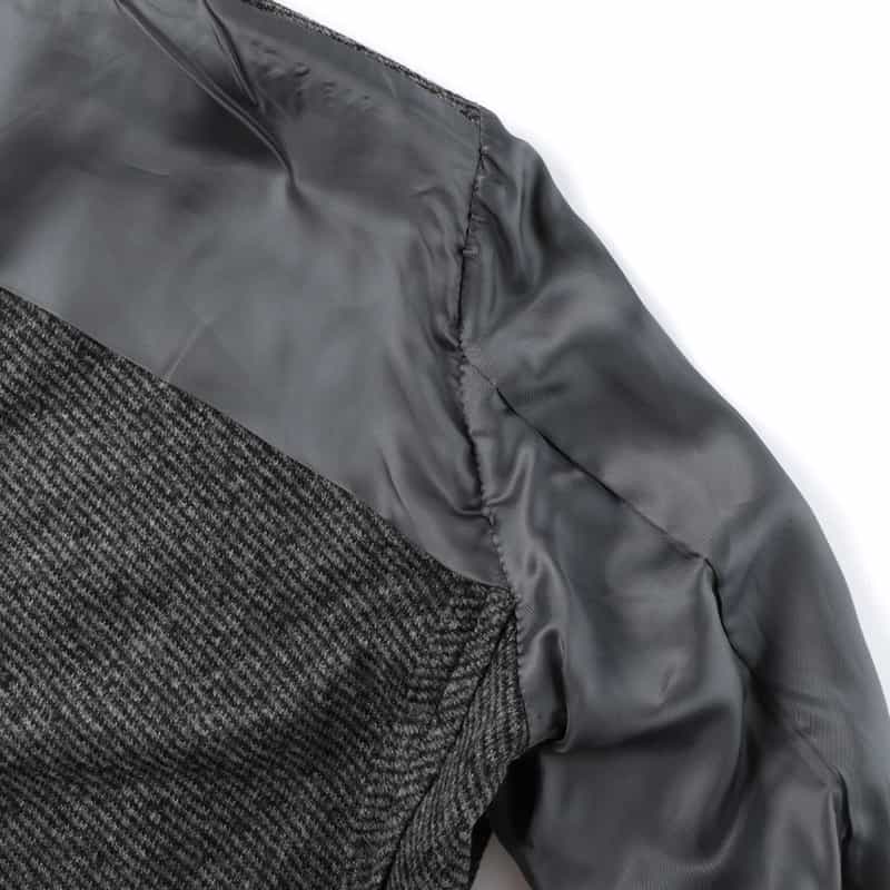 BARNEYS NEW YORK ヘリンボーン柄ニットジャケット GRAY