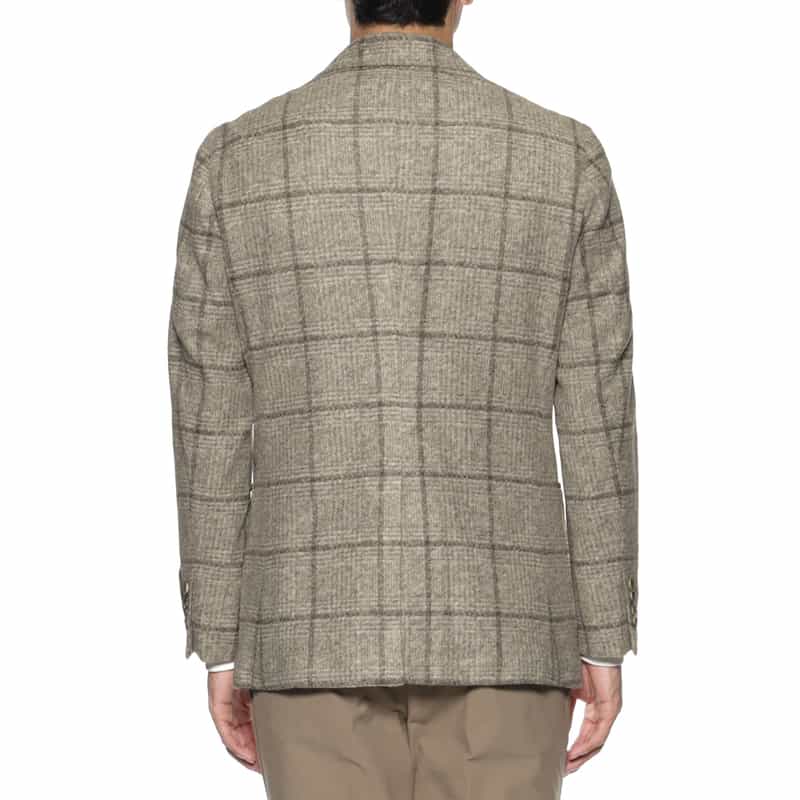 BARNEYS NEW YORK グレンチェック柄 ニットジャケット GRAY
