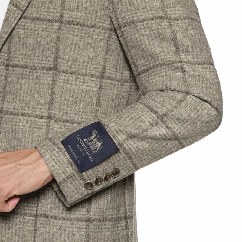 BARNEYS NEW YORK グレンチェック柄 ニットジャケット GRAY