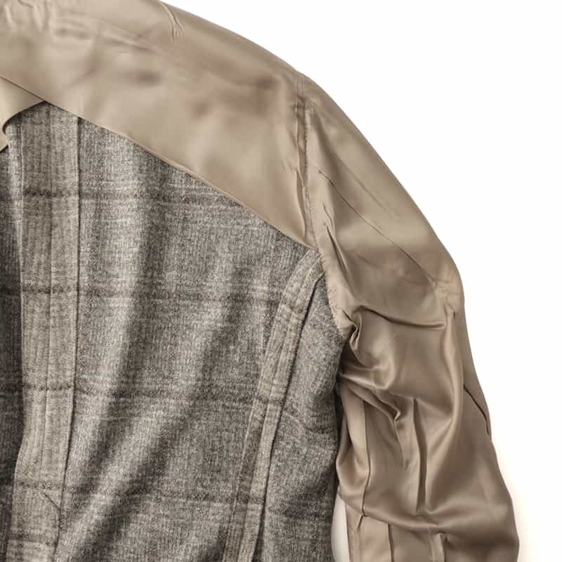 BARNEYS NEW YORK グレンチェック柄 ニットジャケット GRAY