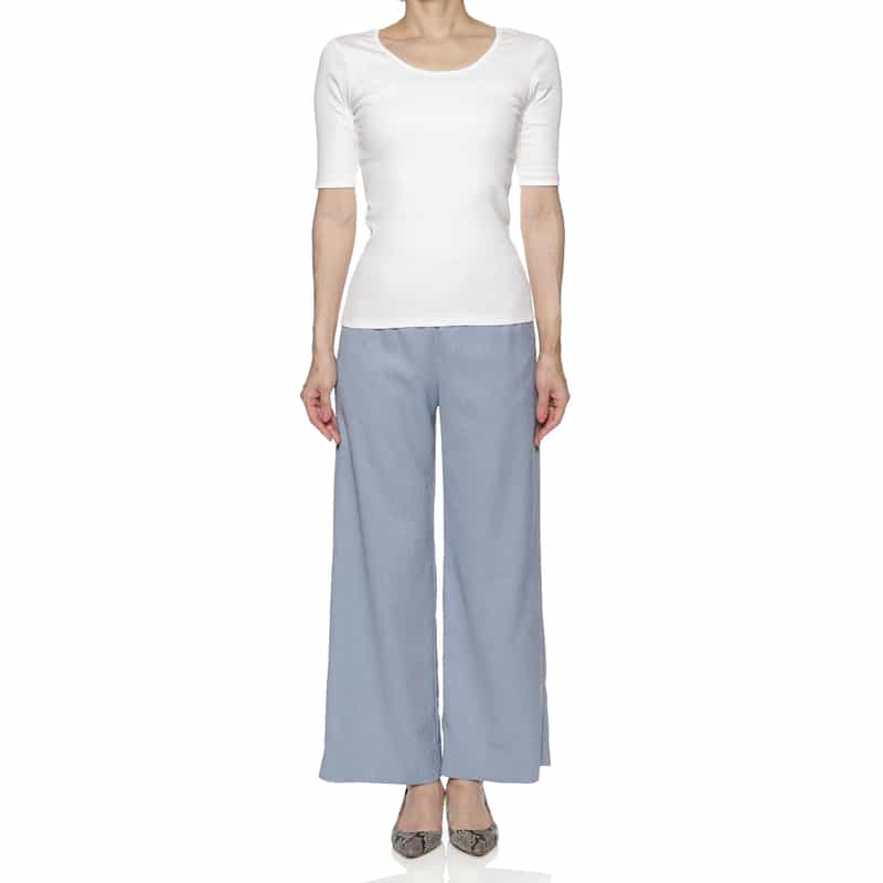 BARNEYS NEW YORK ウォッシャブル クルーネックカットソー WHITE