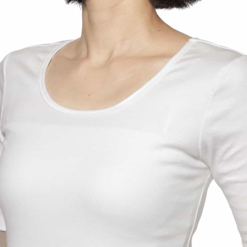 BARNEYS NEW YORK ウォッシャブル クルーネックカットソー WHITE