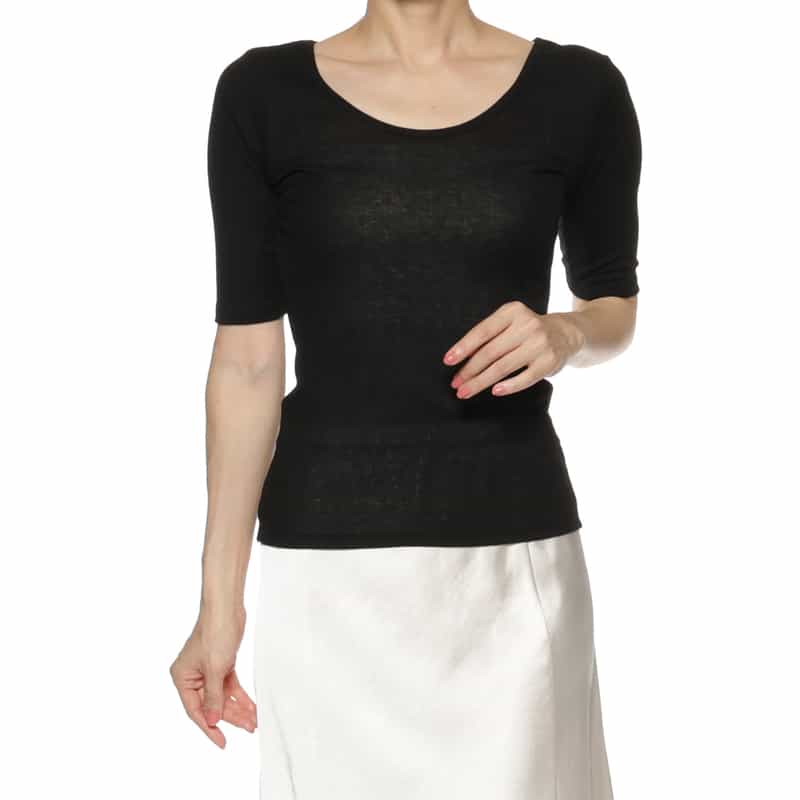 BARNEYS NEW YORK クルーネックカットソー BLACK