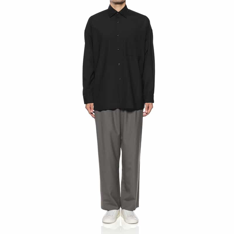 BARNEYS NEW YORK セットアップ タック入りワイドパンツ GRAY