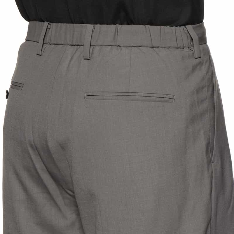 BARNEYS NEW YORK セットアップ タック入りワイドパンツ GRAY