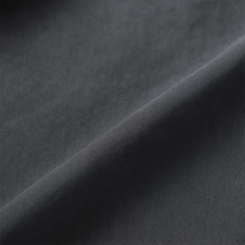 BARNEYS NEW YORK シアー素材オープンカラーシャツ DARK GRAY