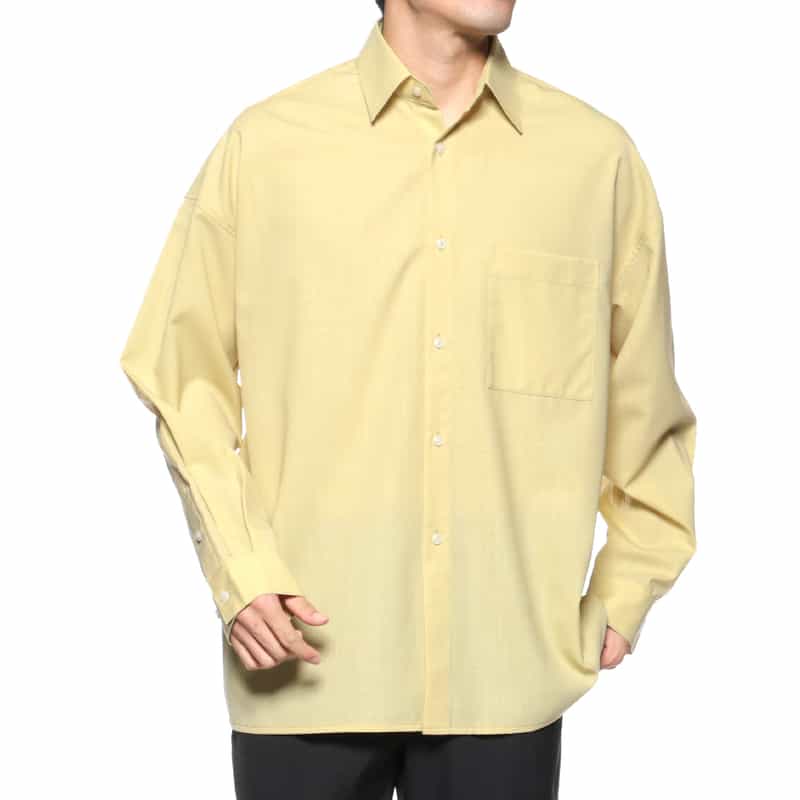 BARNEYS NEW YORK ボックスシルエットカジュアルシャツ YELLOW