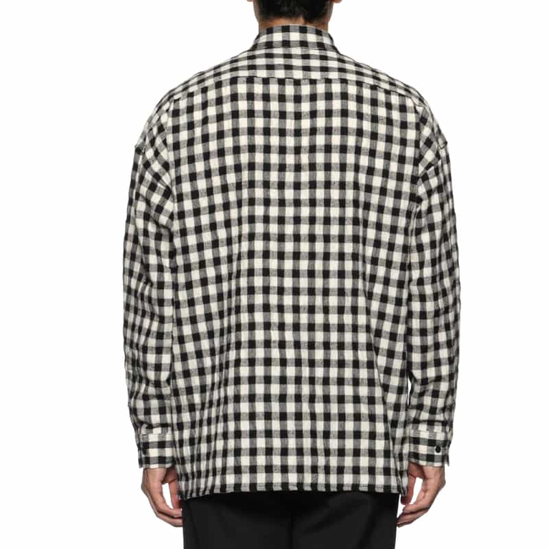 BARNEYS NEW YORK ギンガムチェック柄シャツ BLACK