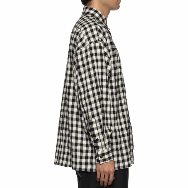 BARNEYS NEW YORK ギンガムチェック柄シャツ BLACK