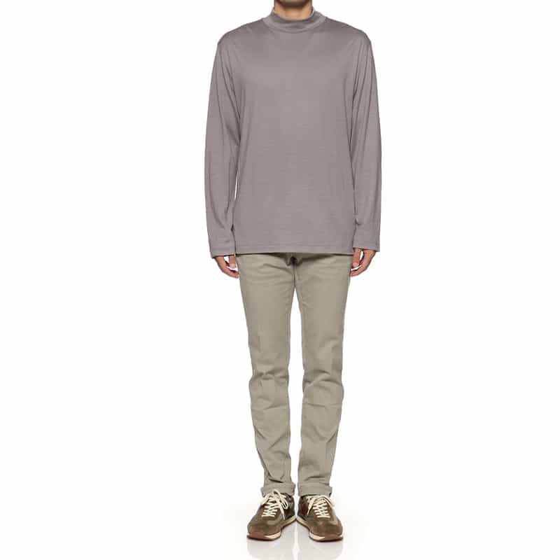 BARNEYS NEW YORK ウール素材ニットプルオーバー GRAY