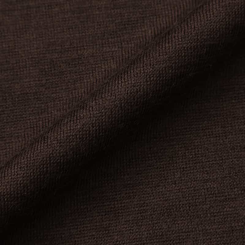 BARNEYS NEW YORK ウール素材モックネックニットプルオーバー BROWN