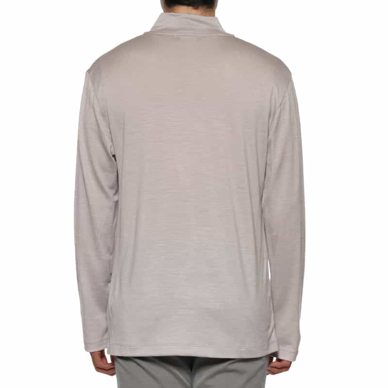 BARNEYS NEW YORK ウール素材モックネックニットプルオーバー GRAY