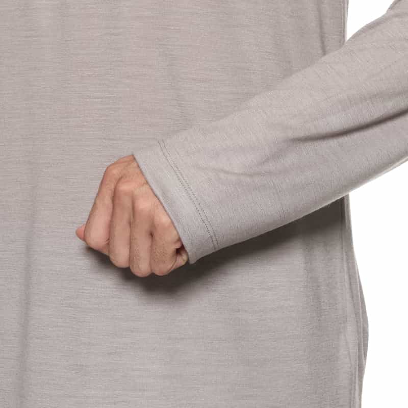 BARNEYS NEW YORK ウール素材モックネックニットプルオーバー GRAY