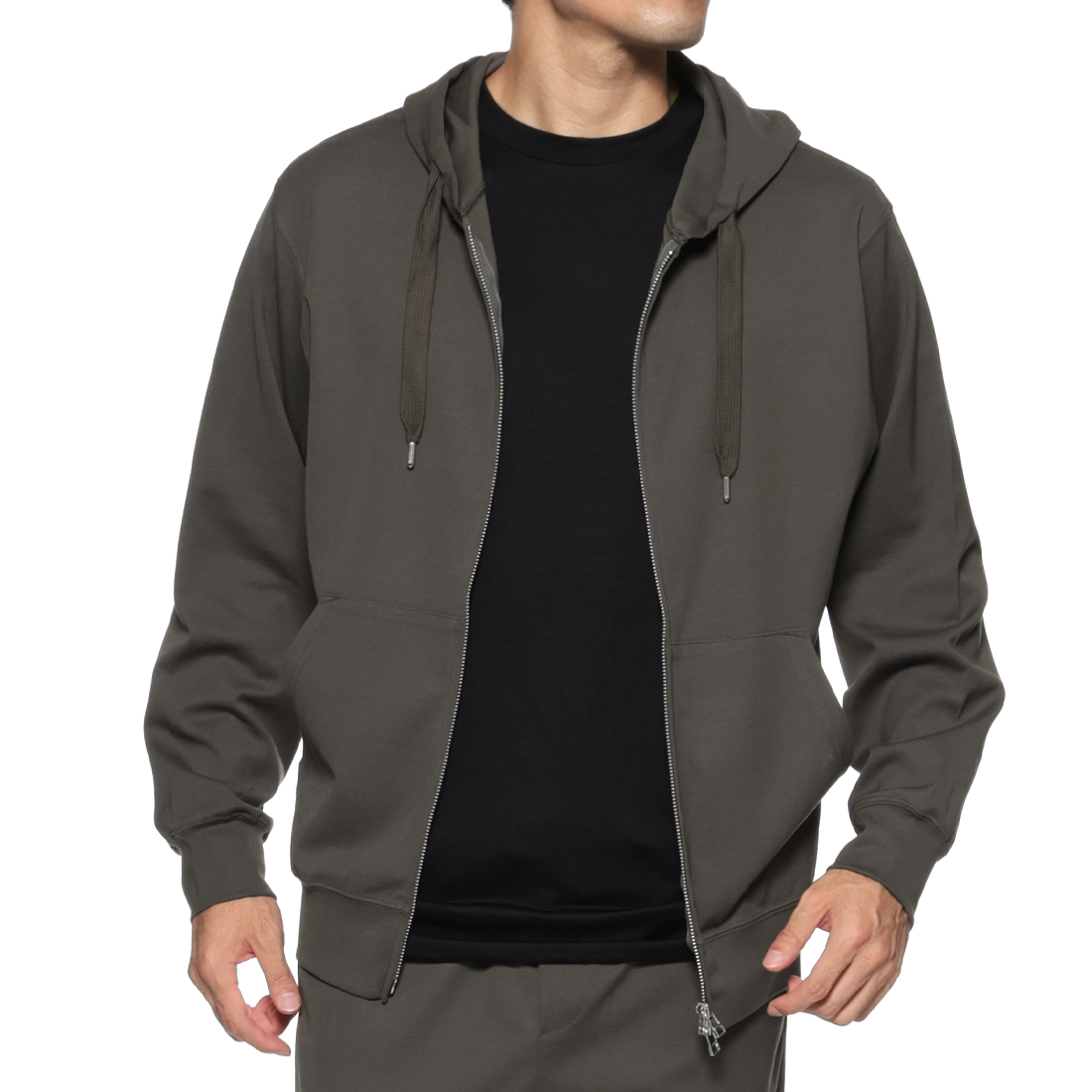 セットアップ ジップアップスウェットフーディ