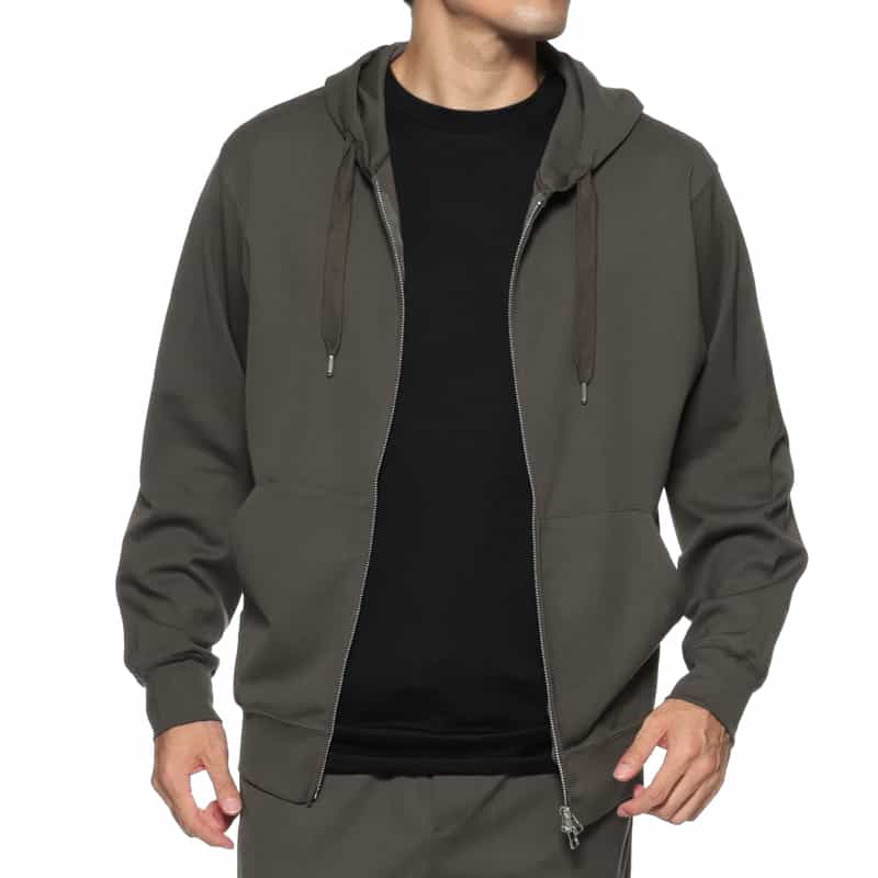 BARNEYS NEW YORK セットアップ ジップアップスウェットフーディ DARK GRAY