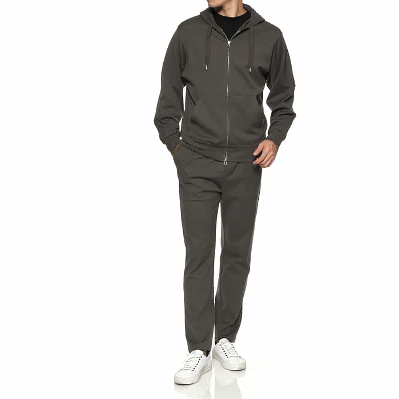 BARNEYS NEW YORK セットアップ ジップアップスウェットフーディ DARK GRAY