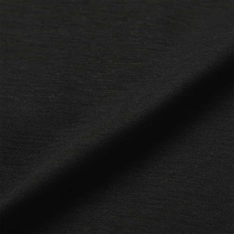 BARNEYS NEW YORK ウォッシャブル オープンカラーニットシャツ BLACK