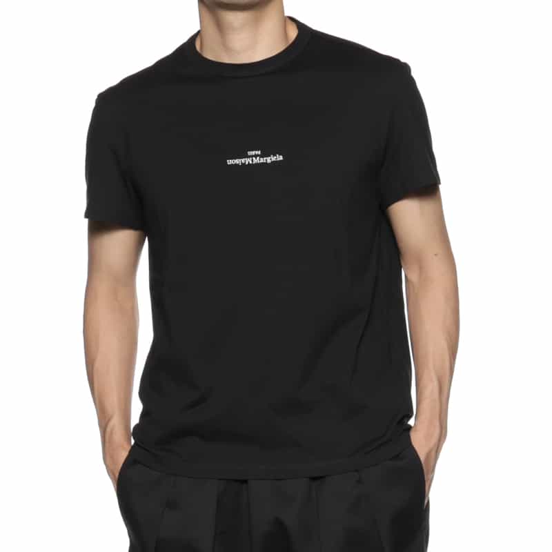 MAISON MARGIELA MAISON MARGLELA＜メゾンマルジェラ＞ ロゴ入りTシャツ BLACK