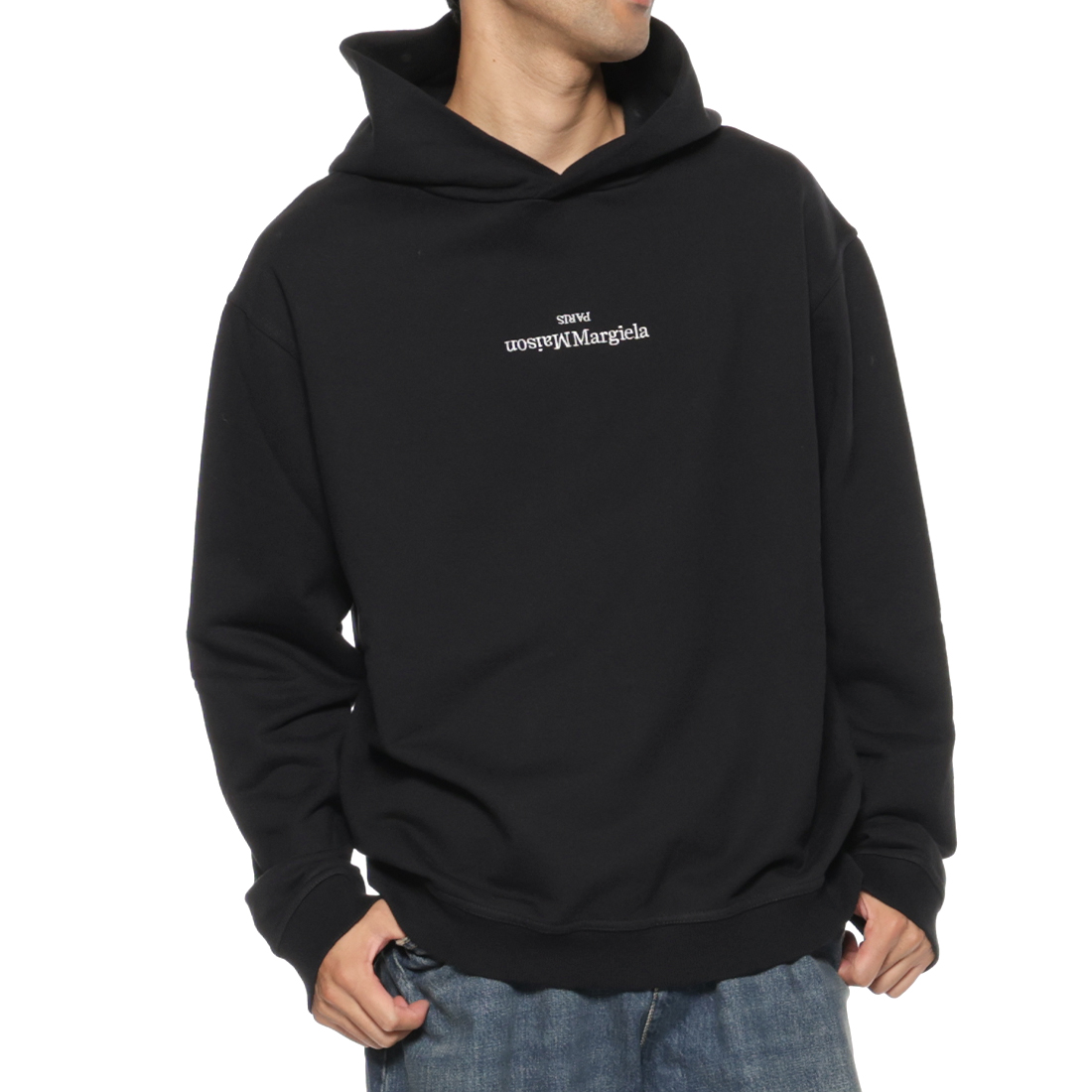 MAISON MARGLELA＜メゾンマルジェラ＞ ロゴ入りスウェットフーディ