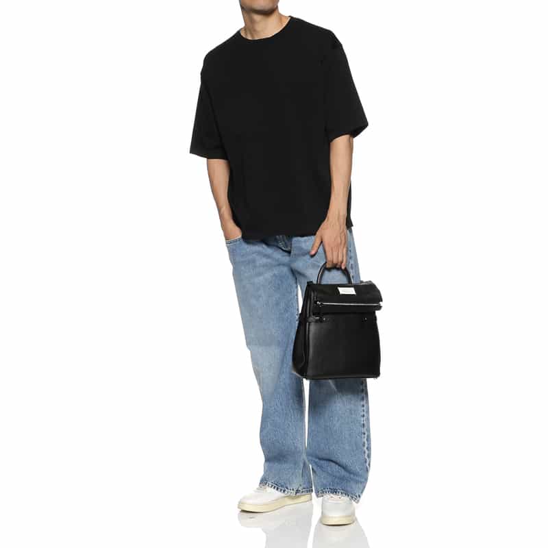 MAISON MARGIELA MAISON MARGLELA＜メゾンマルジェラ＞ レザーハンドバッグ BLACK