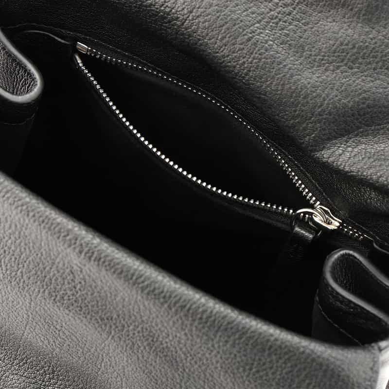 MAISON MARGIELA MAISON MARGLELA＜メゾンマルジェラ＞ レザーハンドバッグ BLACK