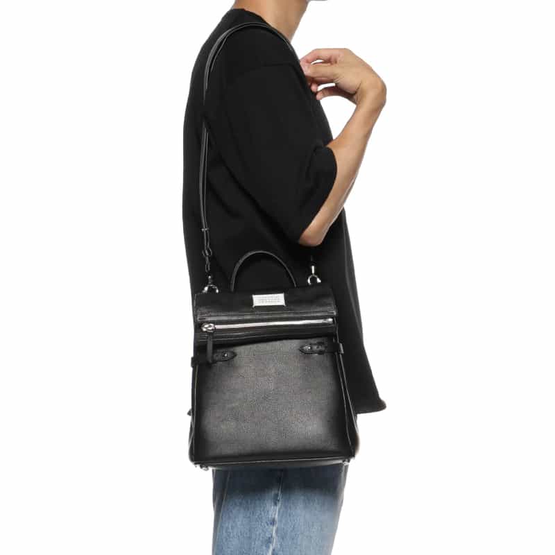 MAISON MARGIELA MAISON MARGLELA＜メゾンマルジェラ＞ レザーハンドバッグ BLACK