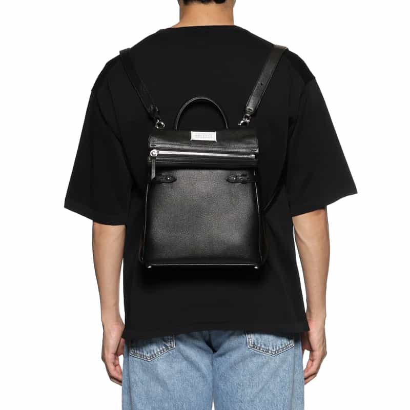 MAISON MARGIELA MAISON MARGLELA＜メゾンマルジェラ＞ レザーハンドバッグ BLACK