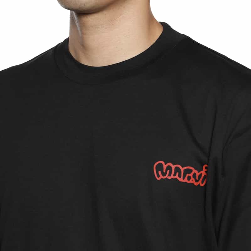 MARNI MARNI＜マルニ＞ バーニーズ　ニューヨーク限定 ロゴ入りTシャツ BLACK