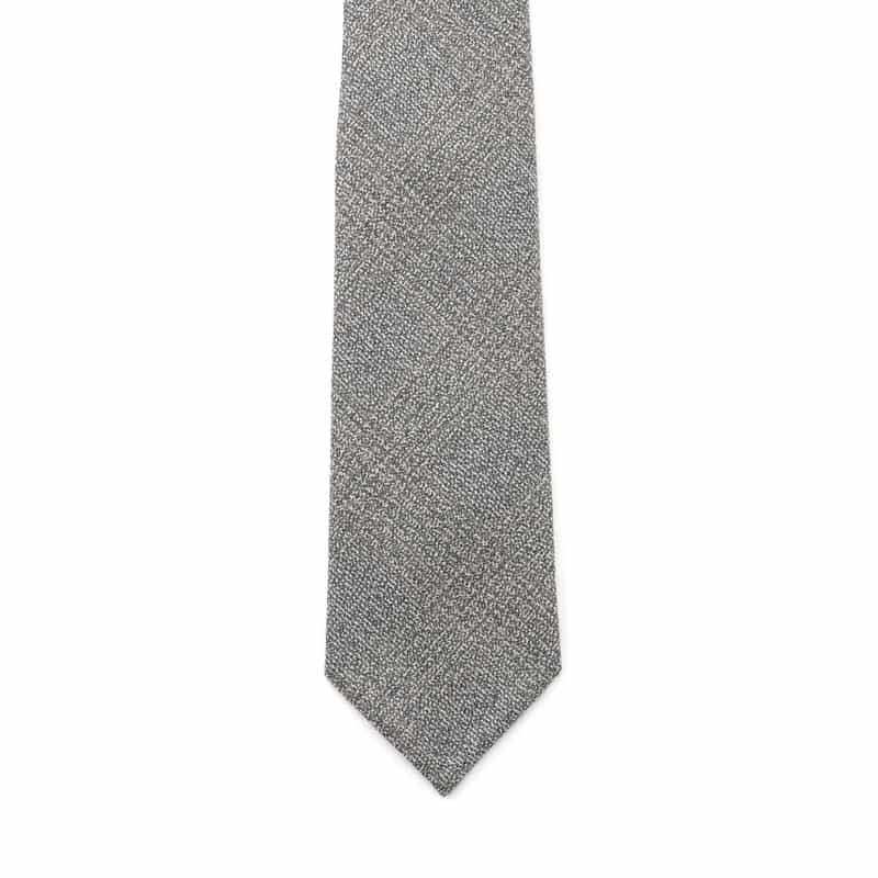 BARNEYS NEW YORK グレンチェック柄タイ LIGHT GRAY