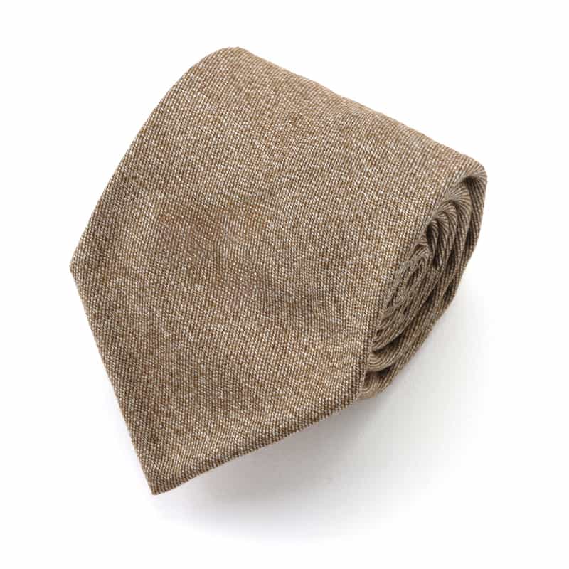 BARNEYS NEW YORK ウールソリッドタイ BEIGE