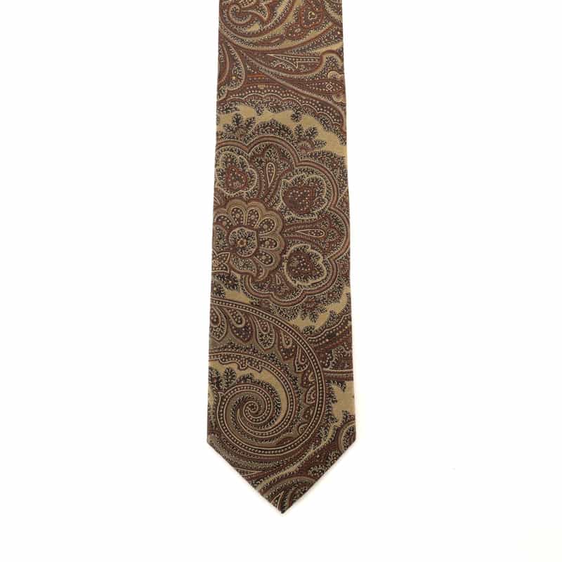 BARNEYS NEW YORK ペイズリー柄タイ BEIGE