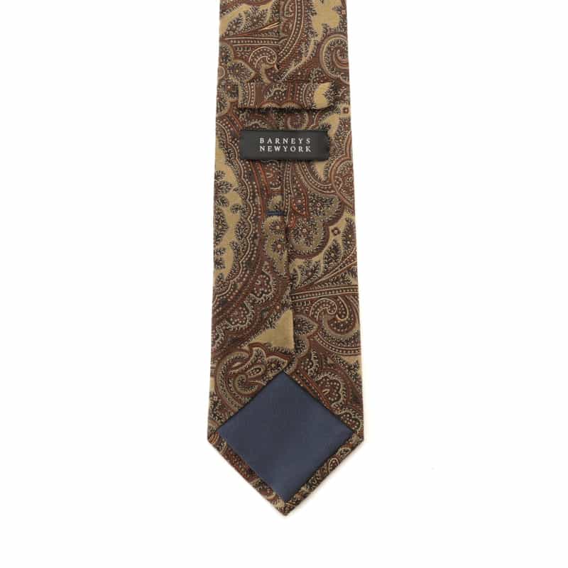 BARNEYS NEW YORK ペイズリー柄タイ BEIGE