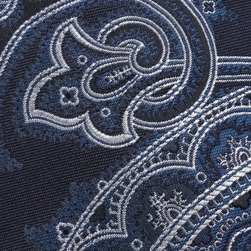 BARNEYS NEW YORK ペイズリー柄タイ NAVY