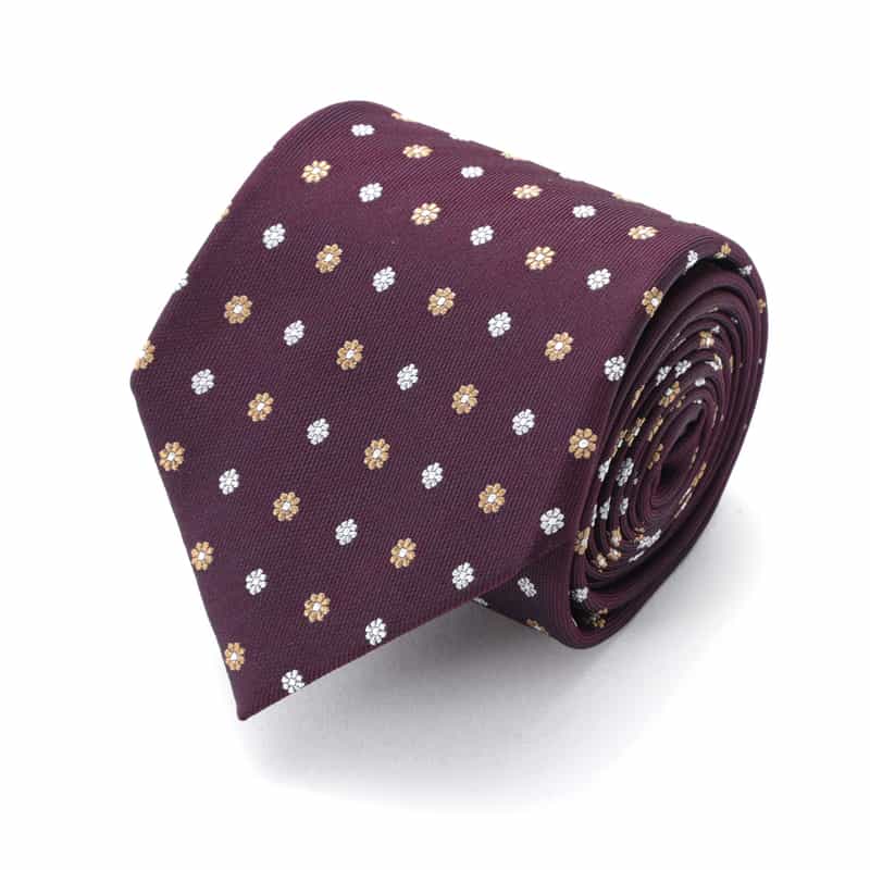 BARNEYS NEW YORK 花小紋柄タイ WINE