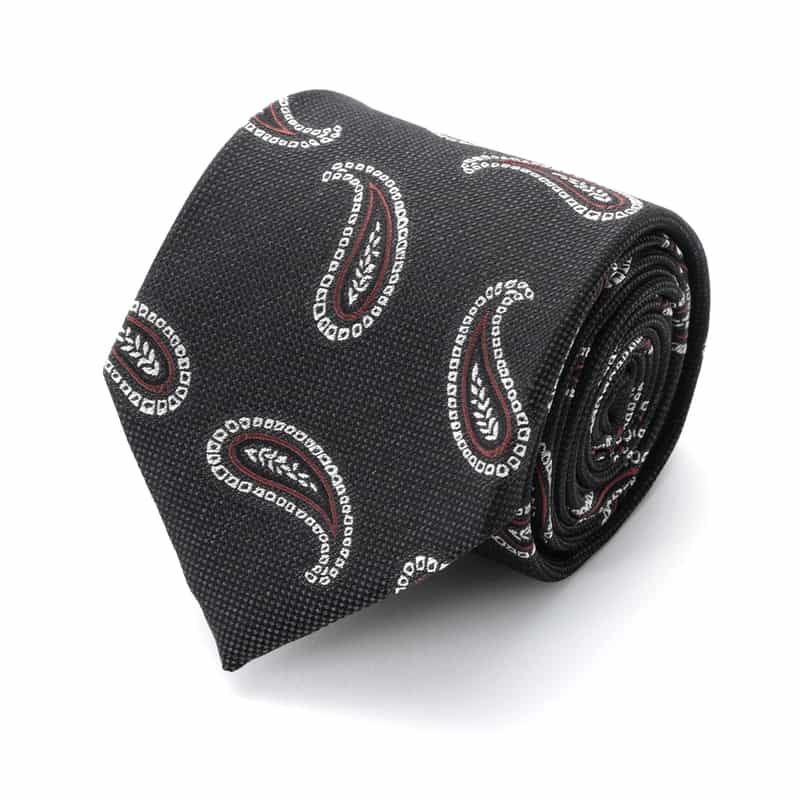 BARNEYS NEW YORK ペイズリー柄タイ GRAY