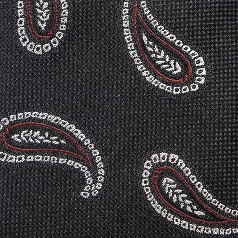 BARNEYS NEW YORK ペイズリー柄タイ GRAY