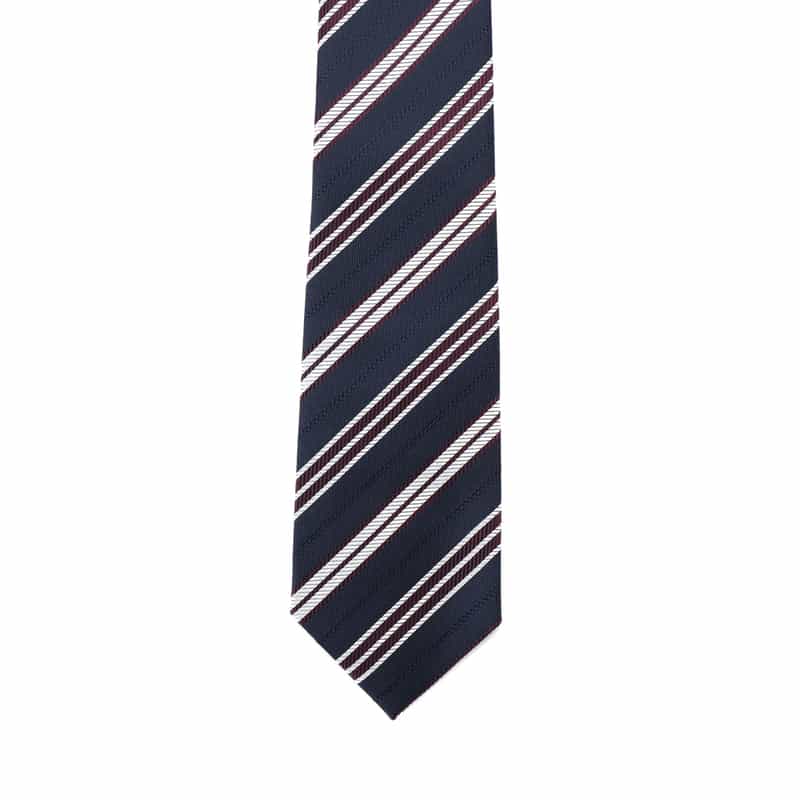 BARNEYS NEW YORK ストライプ柄タイ NAVY