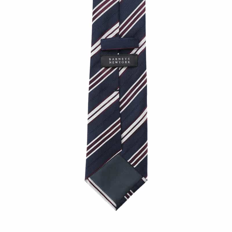 BARNEYS NEW YORK ストライプ柄タイ NAVY