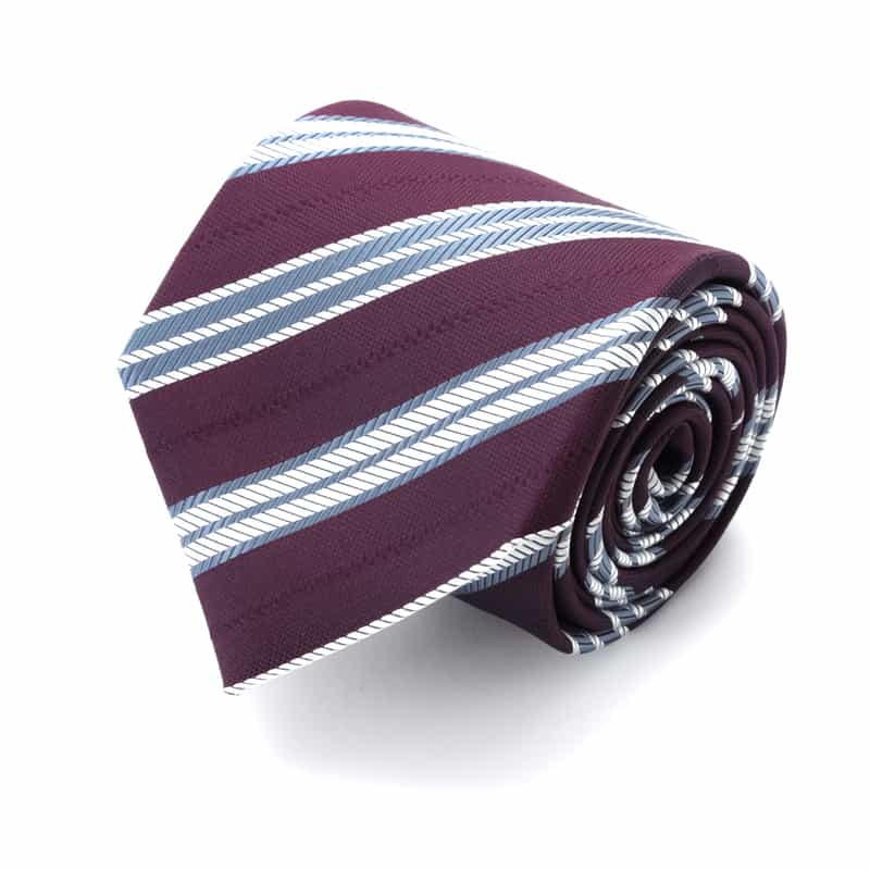 BARNEYS NEW YORK ストライプ柄タイ WINE