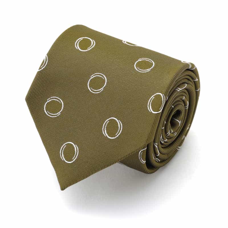 BARNEYS NEW YORK サークル小紋柄タイ YELLOW