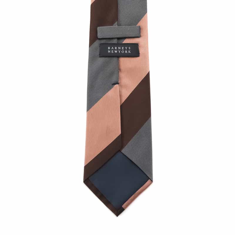 BARNEYS NEW YORK ストライプ柄タイ PINK