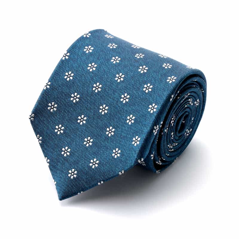 BARNEYS NEW YORK 花小紋柄タイ BLUE