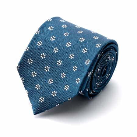 BARNEYS NEWYORK ネクタイ 青 四角形 花小紋柄タイ（2244699）｜BARNEYS NEW YORK(バーニーズ